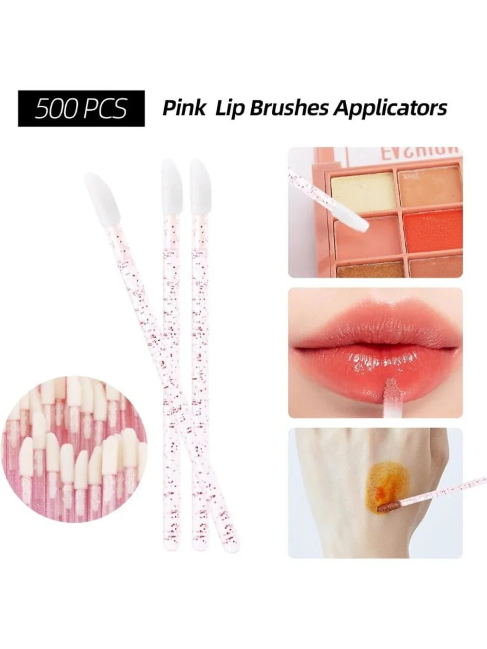 1500 PCS Eyelash Extension Kit - Spoolies, Lip Brushes, Micro Swabs & Containers